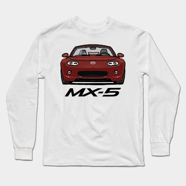 MX5 NC1 Copper Red Long Sleeve T-Shirt by Woreth